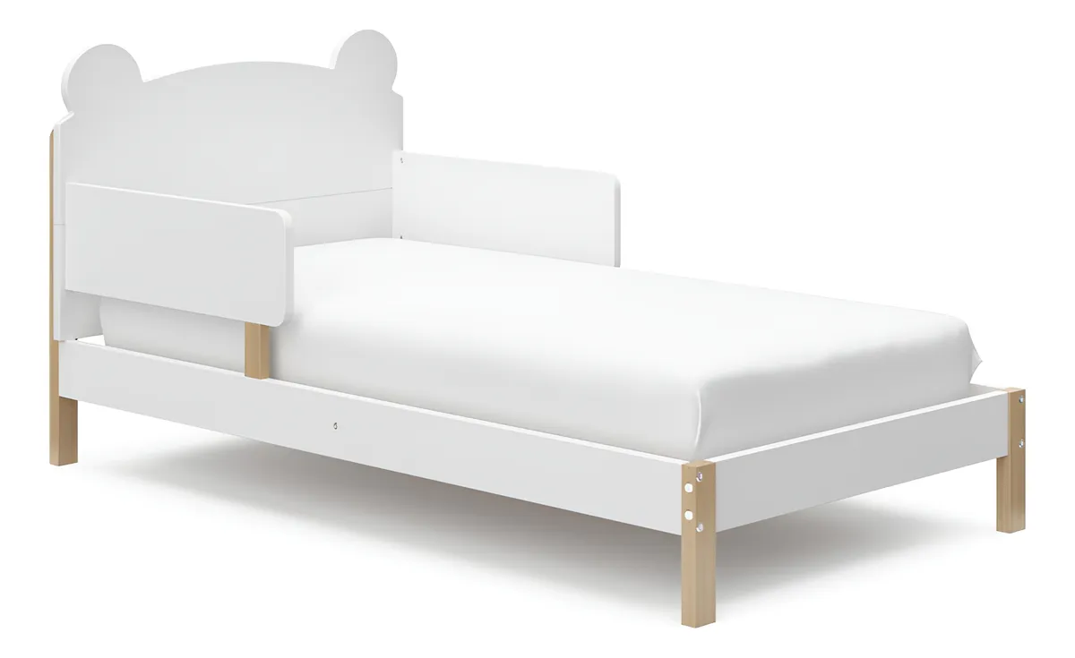 Cama Infantil Elegante Blanco con Diseño Natural para Niños Pequeños | Mueble Seguro y Duradero | Estilo Moderno y Funcional | Dormitorio Infantil