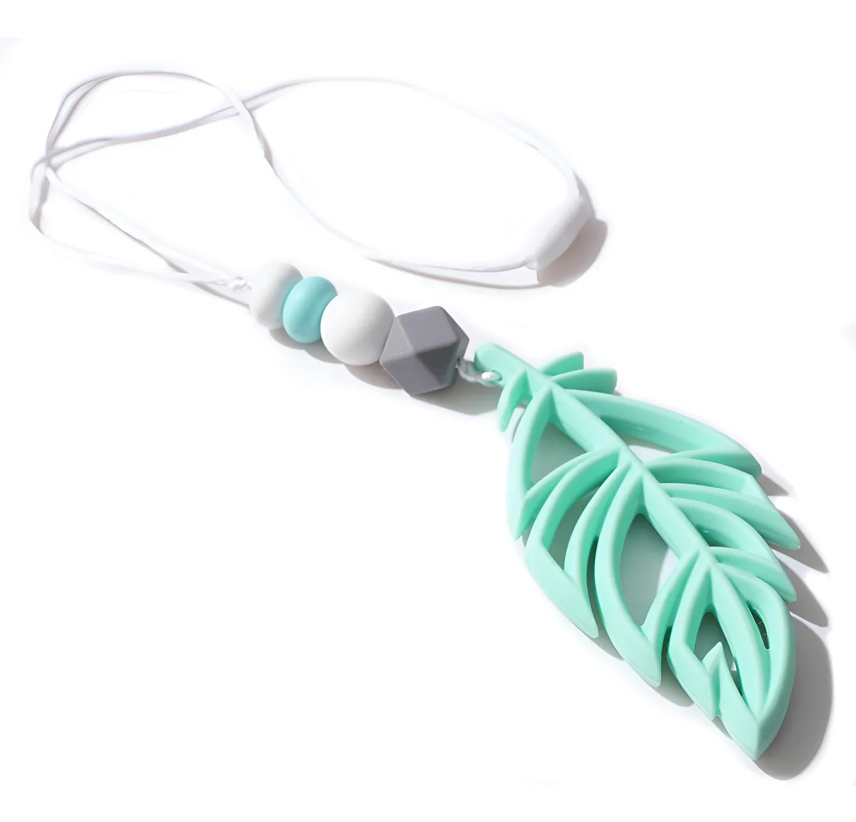 Collar de Lactancia Materna en Silicona Flexible | Diseño Hoja Verde Ideal para Mamás | Ayuda al Enfoque y Alivio Durante la Amamantación