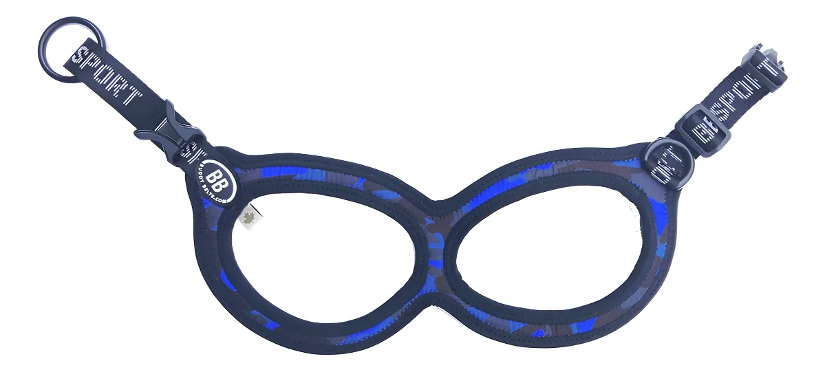 Arnés Deportivo Camuflaje Azul para Mascotas - Diseño Blue - Talla Ajustable para Perros y Gatos - Comodidad y Seguridad en Paseos