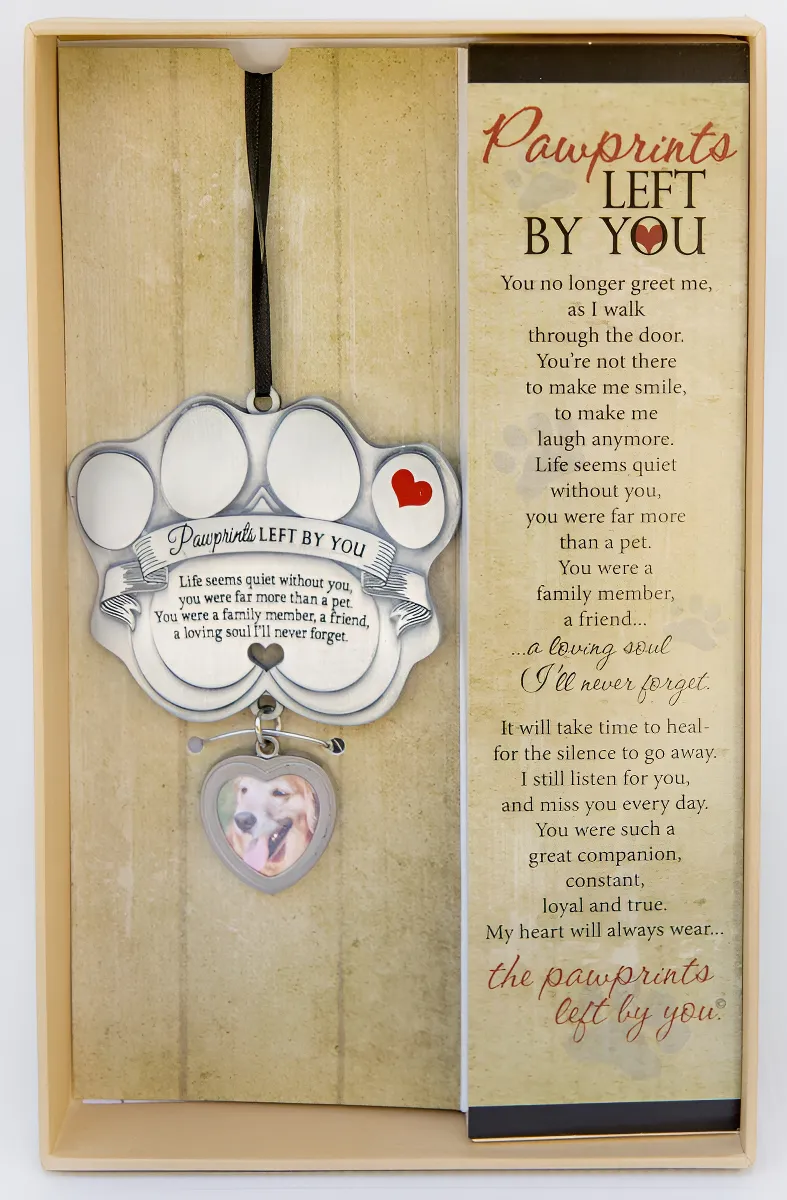Adorno Conmemorativo para Mascotas con Diseño de Huellas | Recuerdo Eterno del Peludo | Colgante Personalizable para Hogar y Coche | Regalo Emotivo y Duradero
