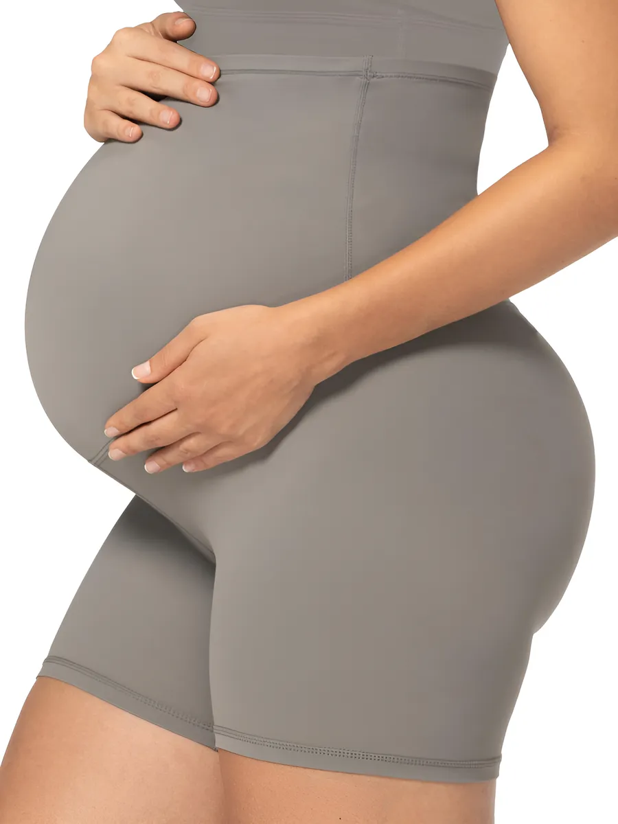 Pantalones Cortos de Maternidad Mujer Verano Yoga Cómodos Ajustables Transpirables Perfectos para Entrenamiento y Uso Diario