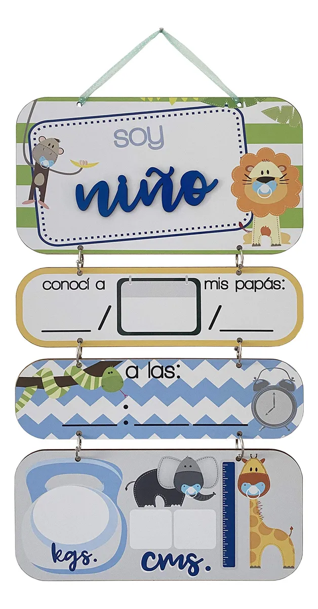 Colgante Personalizado para Puerta de Hospital y Habitación de Bebé Niño - Decoración Encantadora y Funcional para un Espacio Mágico y Cálido | Colgante Duradero | Regalo Ideal Nacimiento
