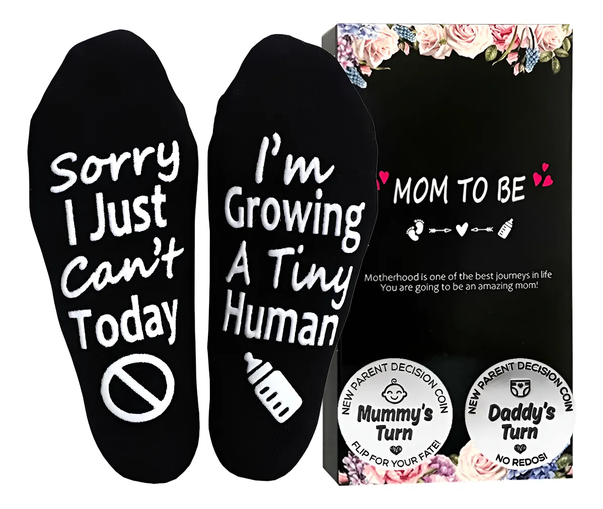 Calcetines Cómodos para Nuevas Mamás y Embarazadas - Regalo Perfecto para el Postparto y Maternidad, Suaves y Antideslizantes para el Hogar