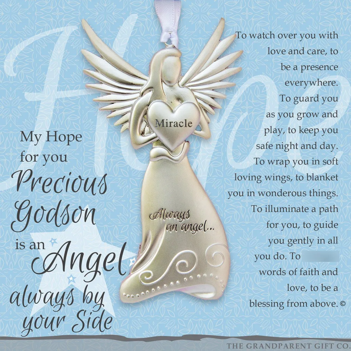 Ángel de Bautizo Conmovedor para Ahijado: Regalo Religioso y Detalle Especial para Celebración Religiosa - Figura Decorativa y Recuerdo para Niños