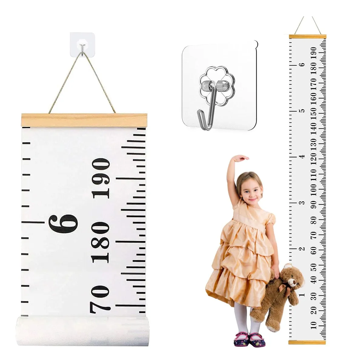Medidor de Crecimiento Infantil Portátil: ¡Registra la Altura de tu Niño Fácilmente! Ideal para Hogar y Viajes, Diseño Práctico y Duradero