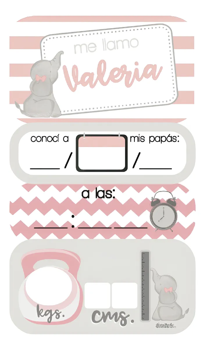 Colgante Personalizado Bebé Niña para Puerta Hospital y Recámara - Decoración Especial para Recién Nacidos - Color Personalizable - Regalo Ideal