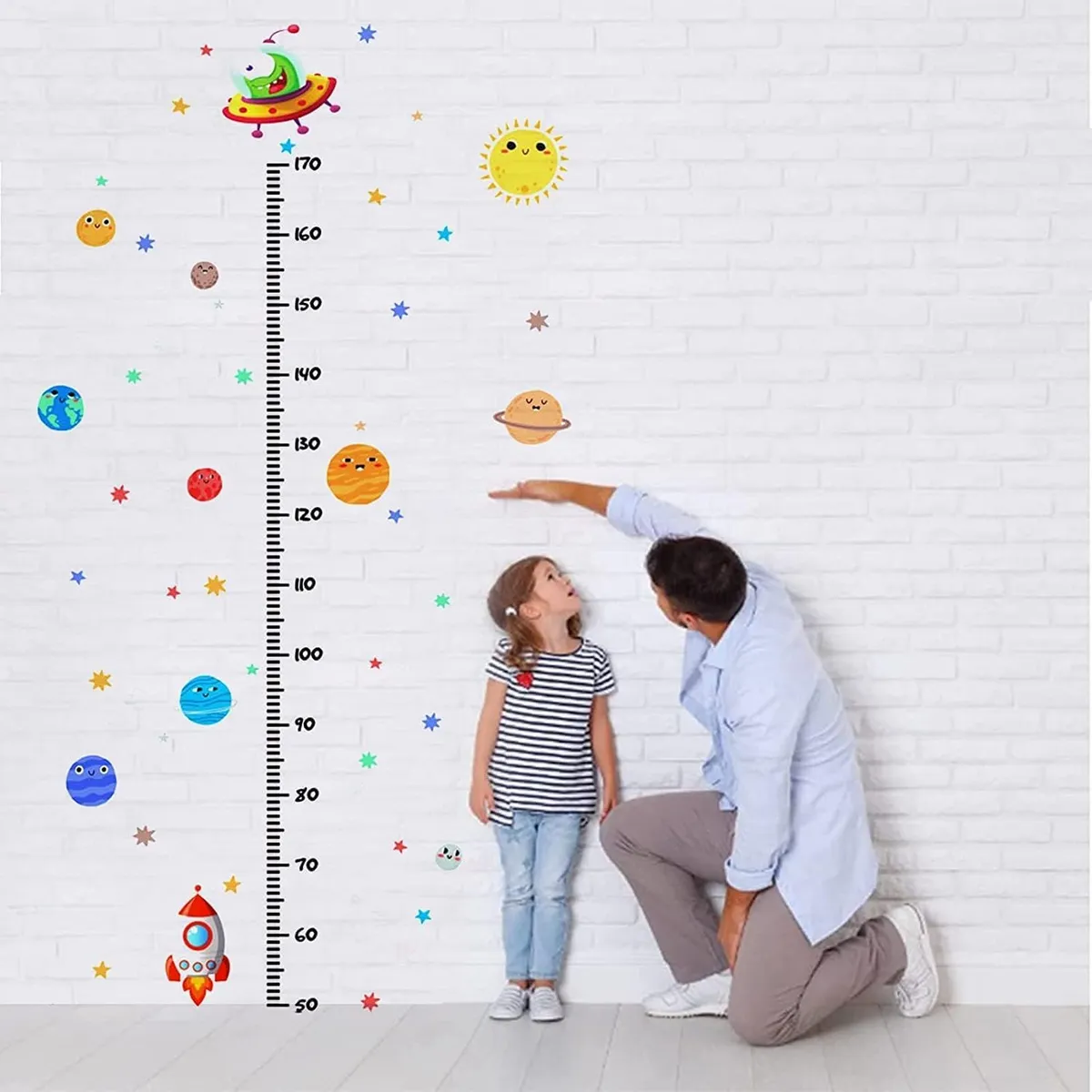 Tabla de Crecimiento Infantil Medidor de Altura para Pared - Decoración Colorida para Habitación de Niños - Fácil Instalación - Diseño Divertido y Educativo