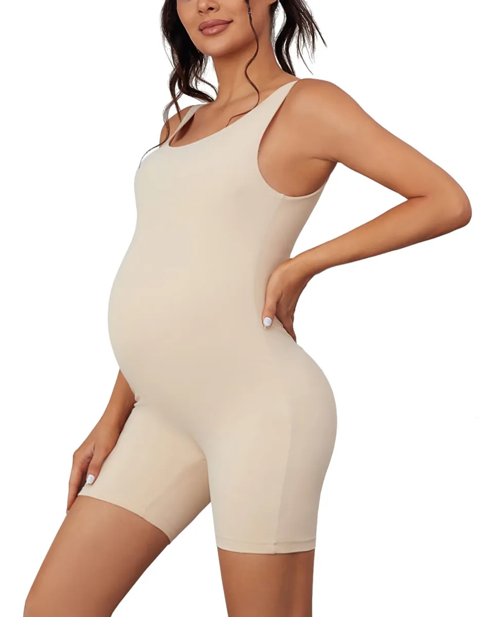 Body Maternidad Activo Sin Mangas para Embarazadas | Moldeador Confortable y Soporte | Ropa Premamá Esencial