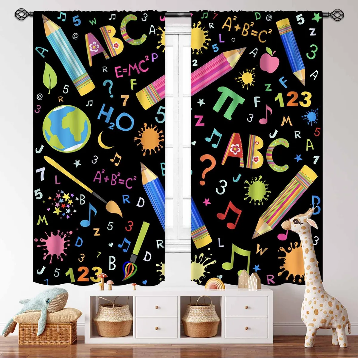 Cortinas Del Alfabeto Abc Para Niños Diseño Educativo Dibujo Abc-14