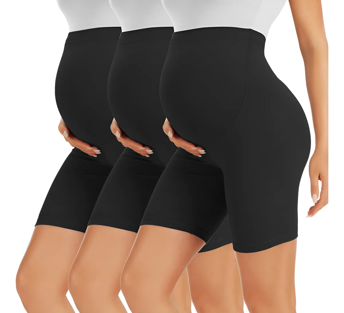 Pantalones Cortos De Maternidad Sobre El Vientre Para Embara Color Talla