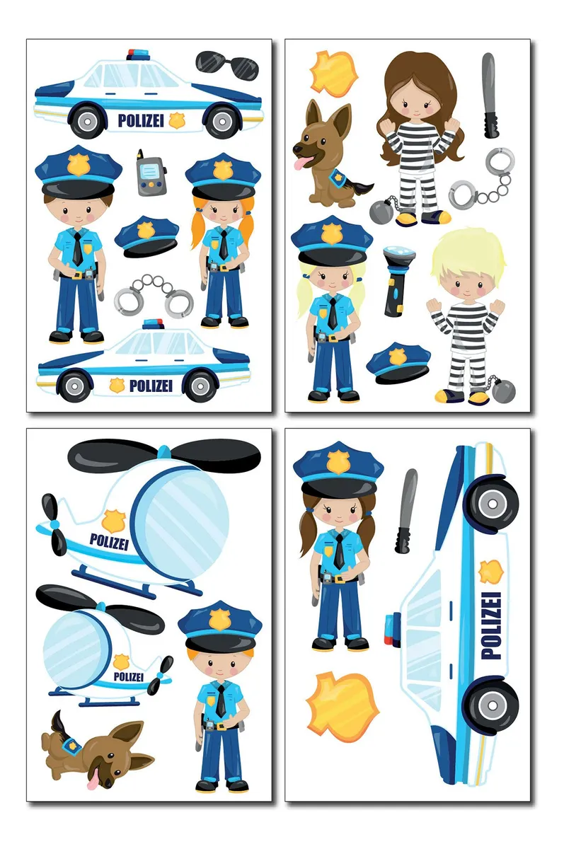 Adhesivo Decorativo Para Pared Diseño De Policía