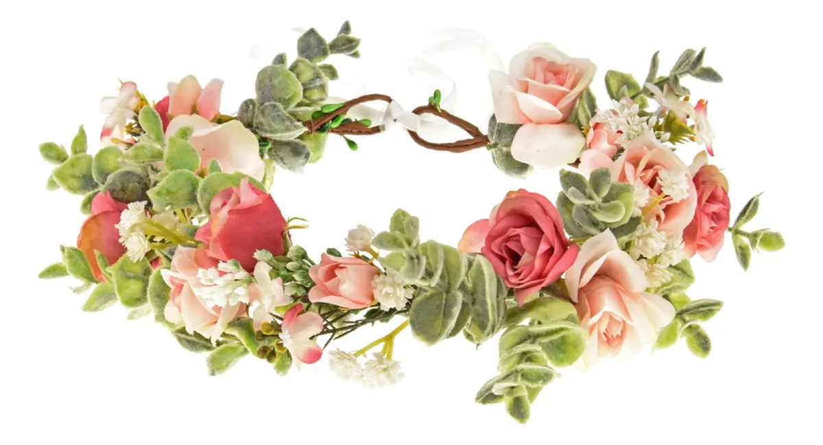 Corona de Flores de Eucalipto Verde Realista para Boda, Novia y Ocasiones Especiales - Accesorios de Cabello Elegantes y Naturales