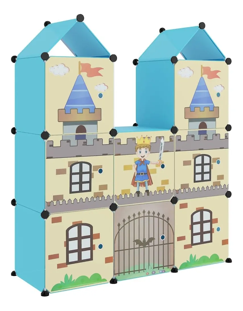 Armario Infantil Modular 8 Cubos para Niños | Organizador de Juguetes y Ropa | Diseño Espacio de Almacenamiento Versátil | Color Neutro