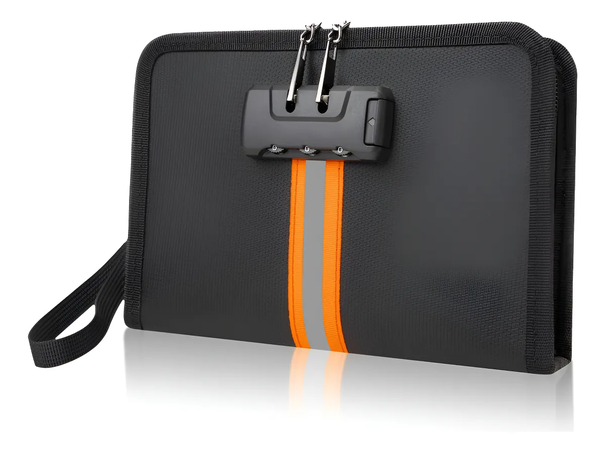 Bolsa de Dinero Resistente al Fuego y Agua con Cierre Seguridad Documentos y Valores | Protección Ignífuga Impermeable Anti-Robo Viajes y Hogar