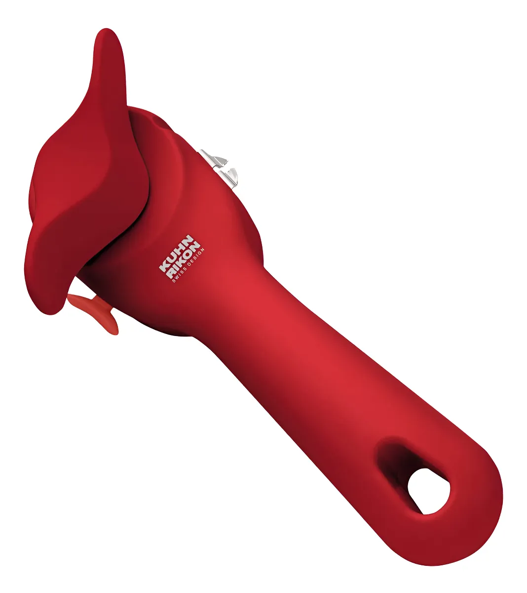 Abrebotellas Automático de Seguridad Rojo - Abrelatas Eléctrico Rápido y Fácil para Cocina y Hogar - Diseño Ergonómico Antideslizante