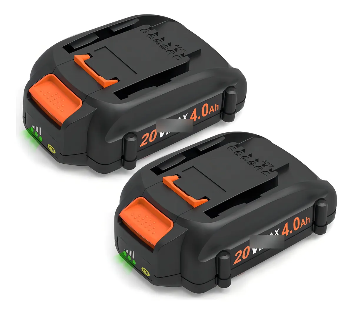 2 Baterías de Repuesto Worx 20V 4.0Ah para Herramientas Eléctricas - Potencia Duradera y Rendimiento Confiable
