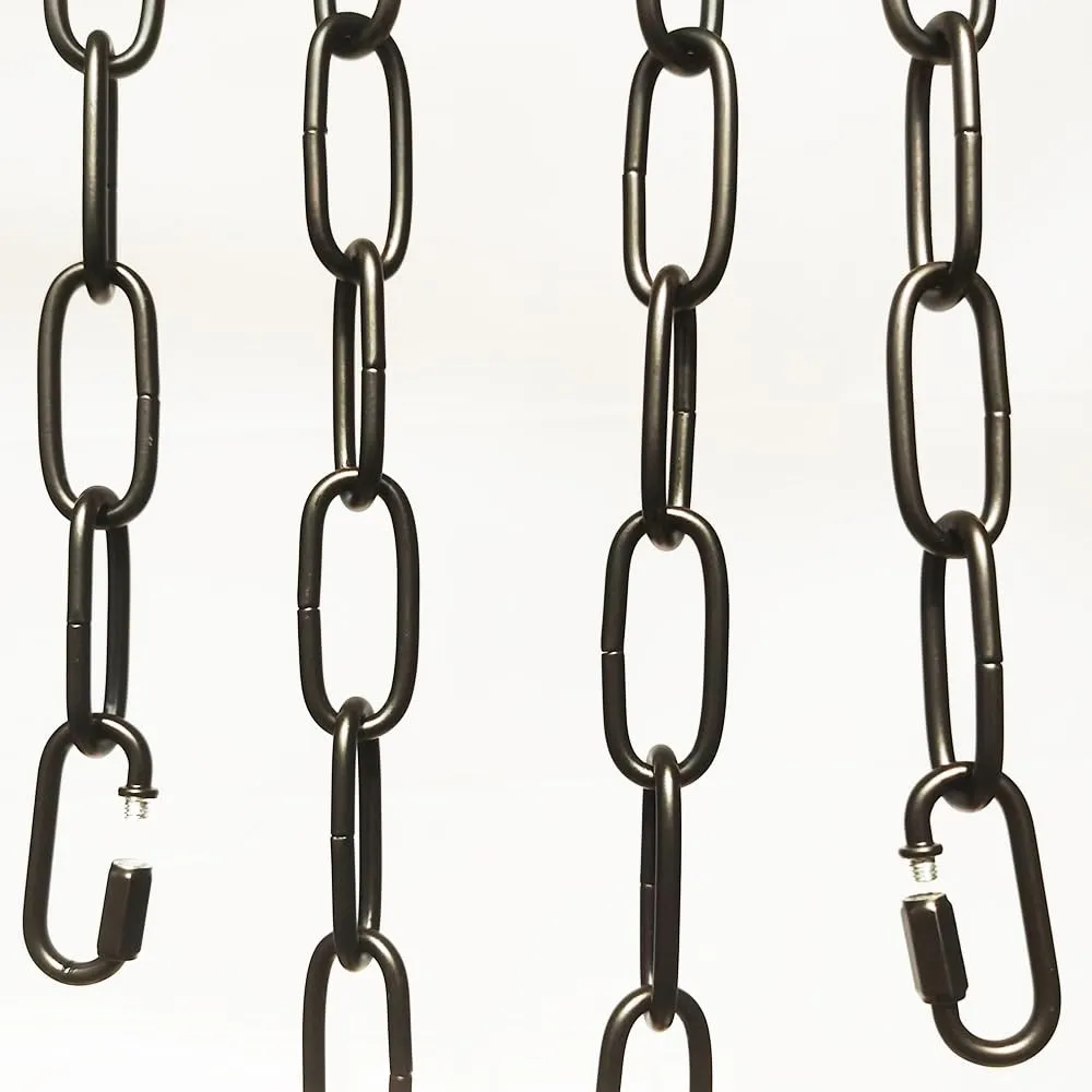 Cadena Colgante Negra 4mm Diámetro x 1.83m Largo: Versátil para Hogar y Decoración - Resistente y Duradera