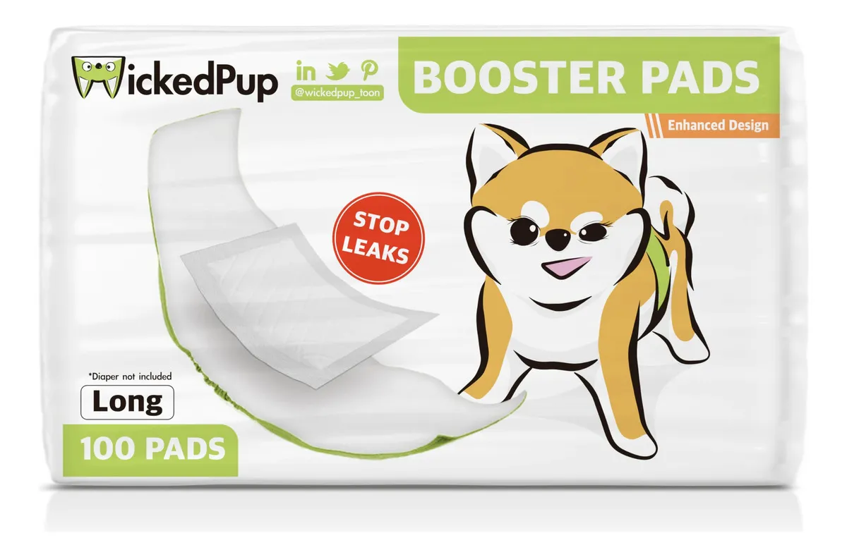 Almohadillas Elevadoras para Pañales de Perro - 100 Unidades Blancas - Soporte Adhesivo para Higiene y Comodidad Canina - Talla Única Ajustable