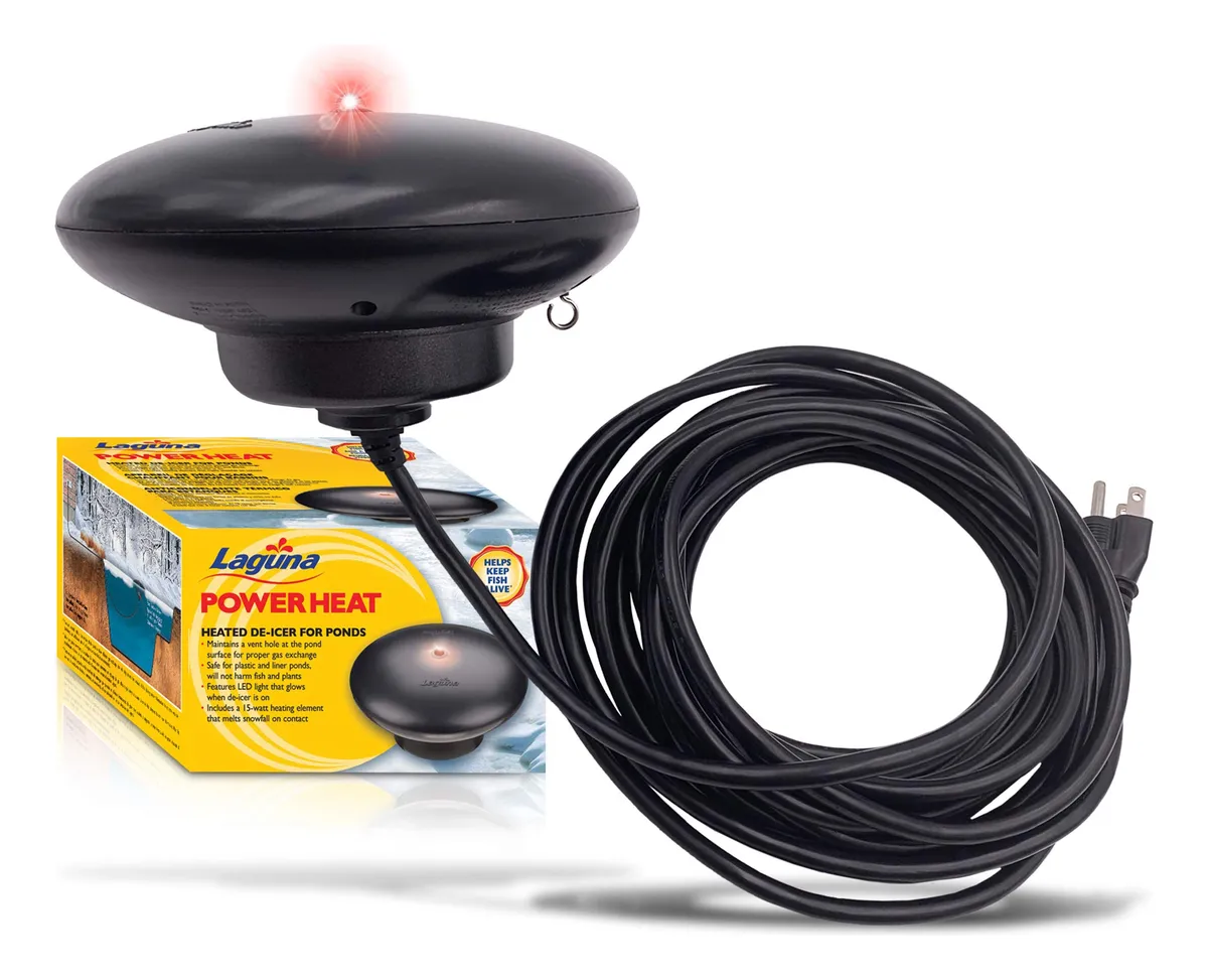 Descongelador Estanques Powerheat 315W | Evita Congelación y Mantiene Oxigenación | Ideal Jardín Exterior